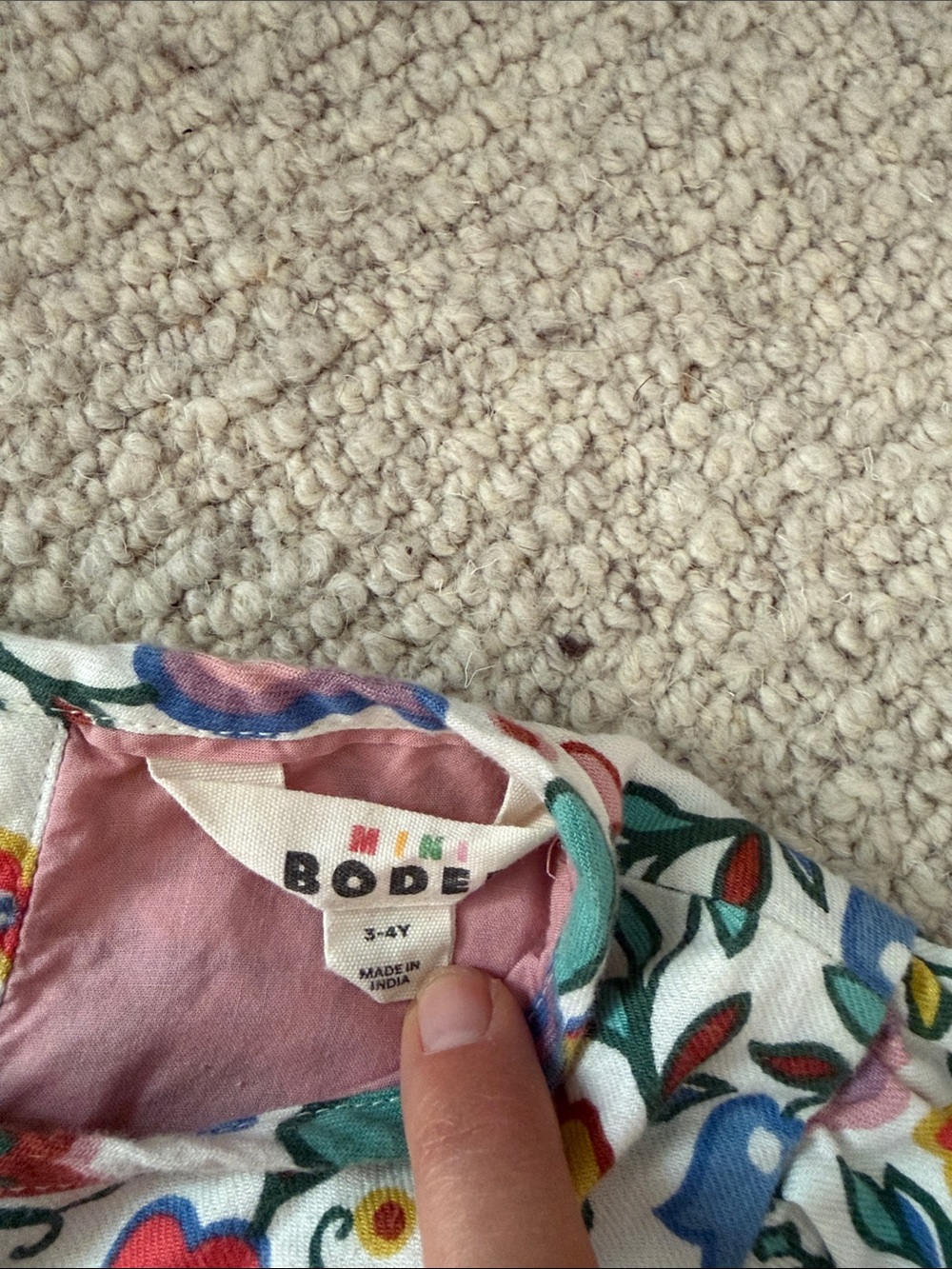 Mini Boden long sleeve colorful Floral Cotton Dress - Picture 2 of 6